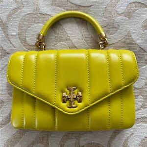 Tory Burch Mini Kira Top Handle Bag Island Chartreuse